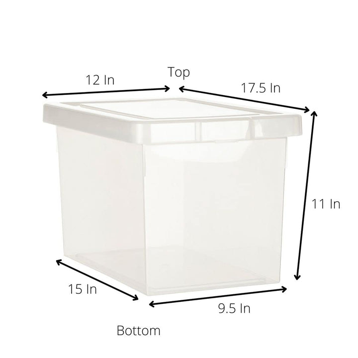 Plastic Storage Box for Office Files & Documents | Large Container with Lid