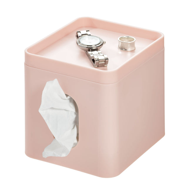 iDesign Cade Lidded Storage Bin Blush