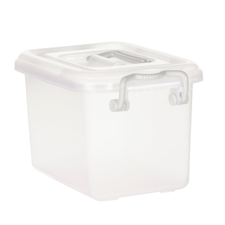 Plastic Multipurpose Stackable Storage Box Container with Lid and Handles 6 Litre Now and Zen