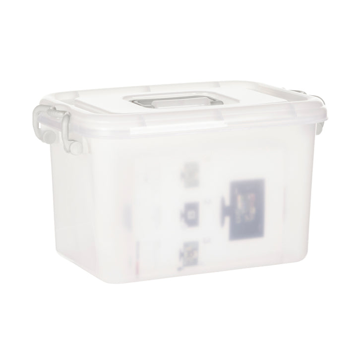 Plastic Multipurpose Stackable Storage Box Container with Lid and Handles 10 Litre Now and Zen