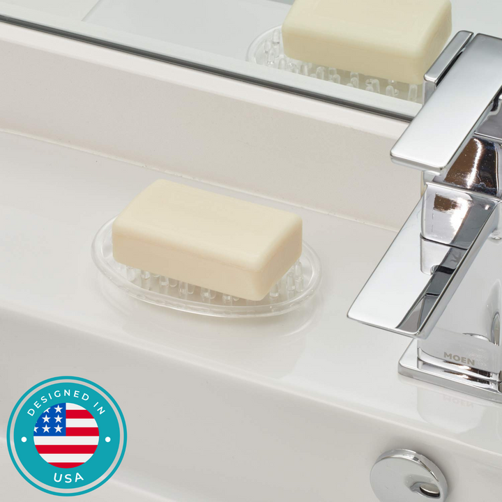 Plastic bathroom soap dish