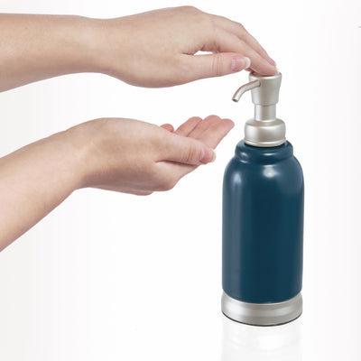 Bexley Ceramic Soap Pump Dispenser - Matte Navy/Satin