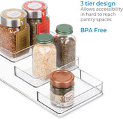 Stadium 3-Tier Spice Rack Organizer for Kitchen - Recycled Plastic