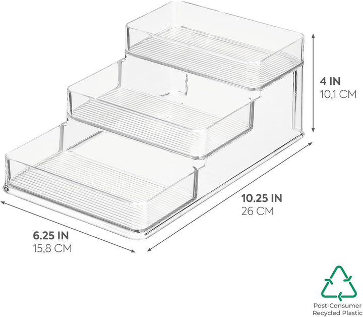 Stadium 3-Tier Spice Rack Organizer for Kitchen - Recycled Plastic