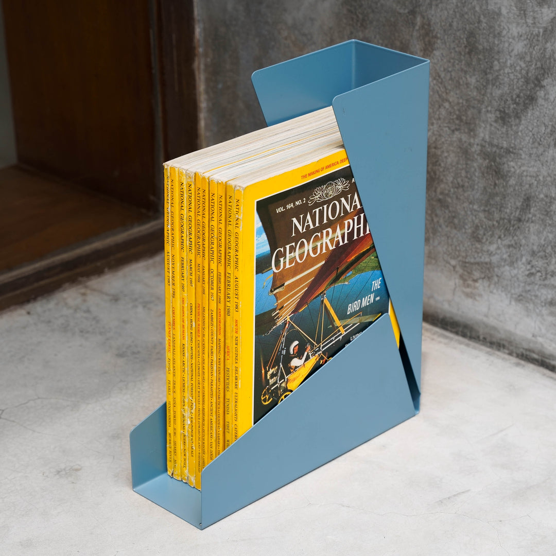 Magazine Holder, Newspaper Rack, Metal File Organizer for Home & Office