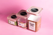 Kitchen Food Storage Containers Airtight (Pink) - Set of 3 sizes