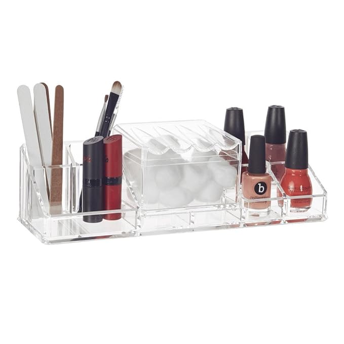 Beauty Jewellery, Multiple compartments, Vanity and Cosmetics Organizer Stand Holder-Grade A Acrylic