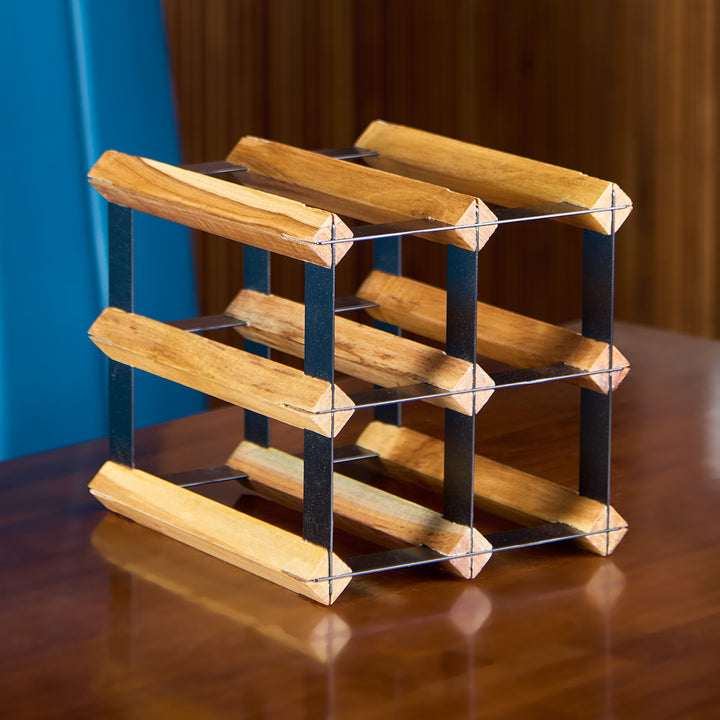Grova Teak Wine Rack - 4 Bottles