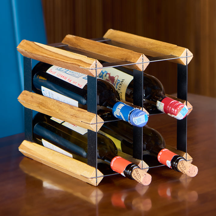 Grova Teak Wine Rack - 4 Bottles