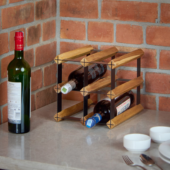Grova Teak Wine Rack - 4 Bottles
