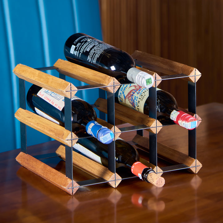 Grova Teak Wine Rack - 6 Bottles