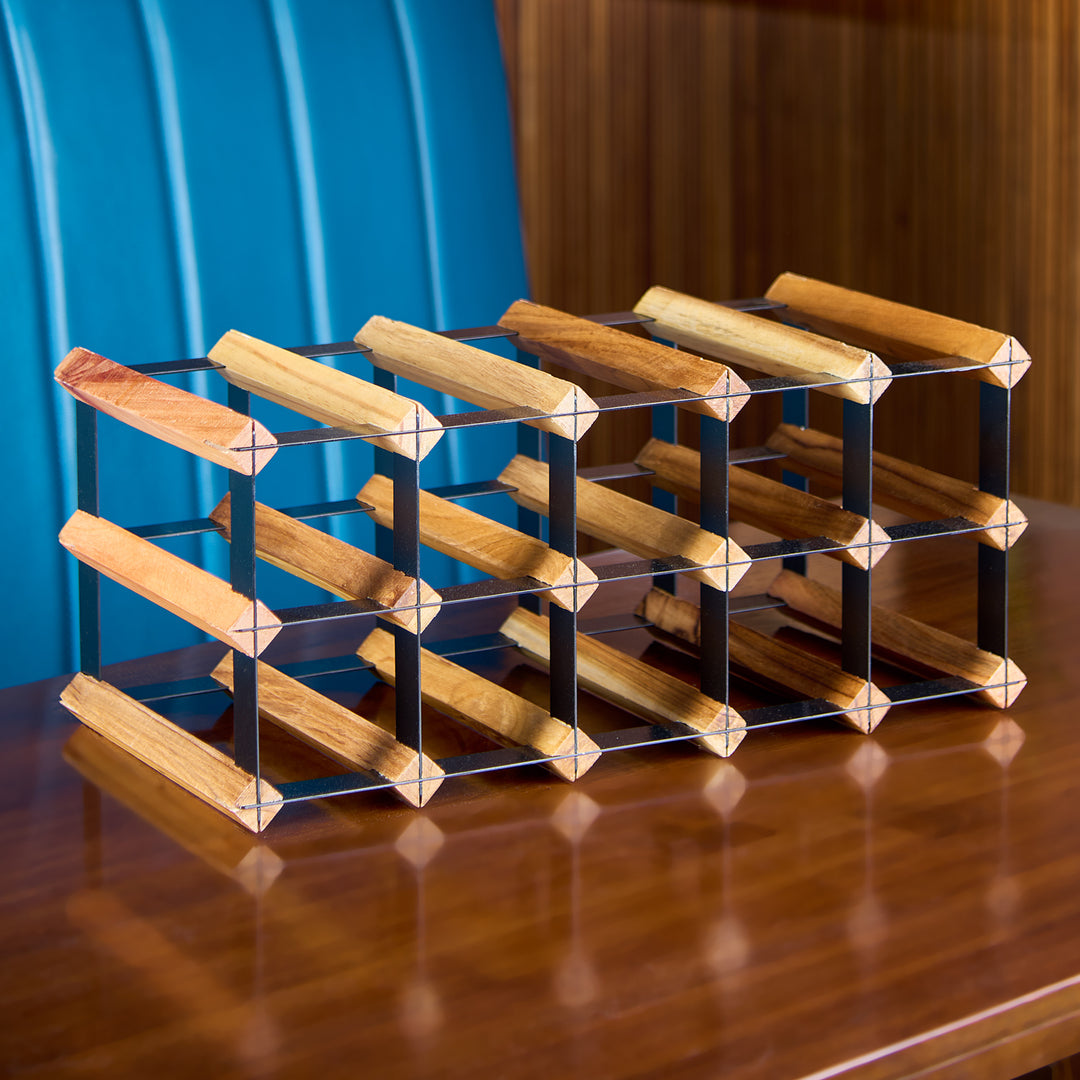 Grova Teak Wine Rack - 10 Bottles