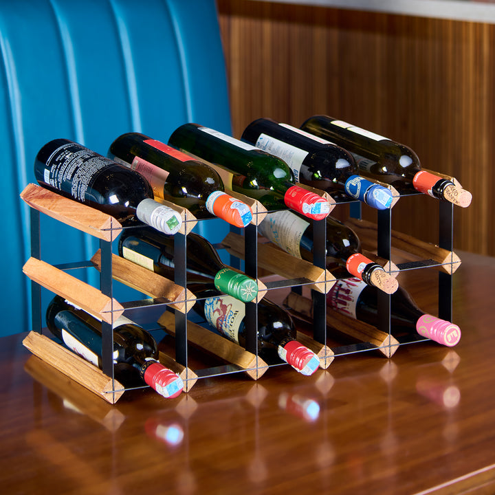 Grova Teak Wine Rack - 10 Bottles