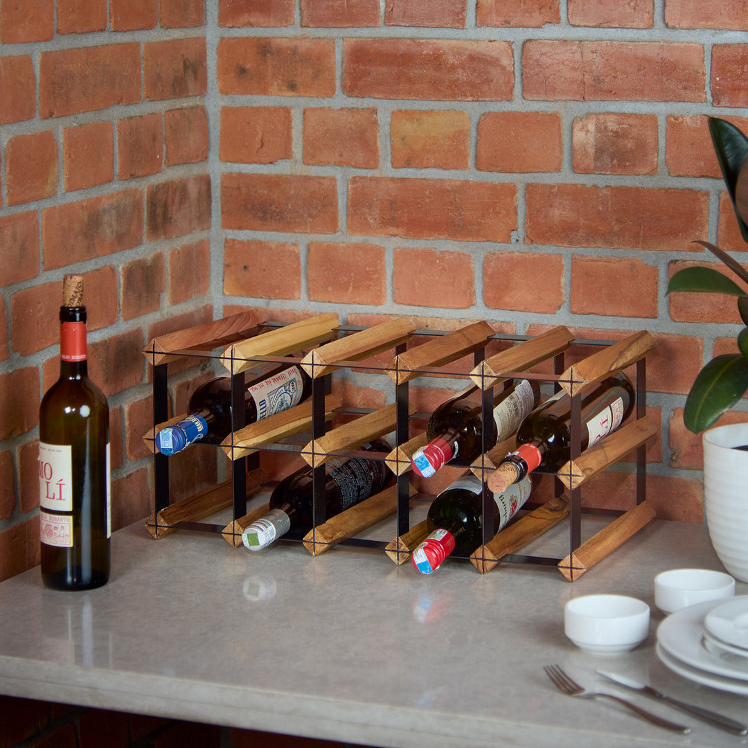 Grova Teak Wine Rack - 10 Bottles