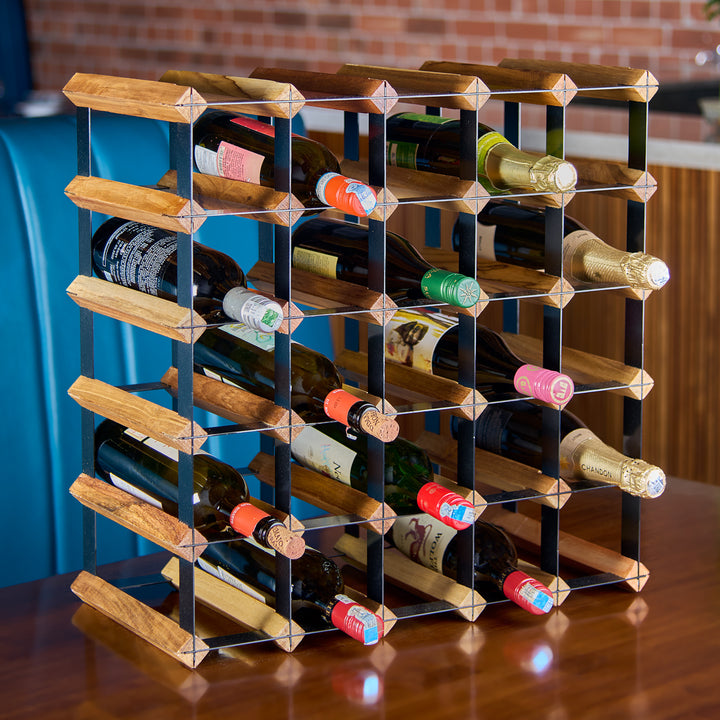 Grova Teak Wine Rack - 25 Bottles