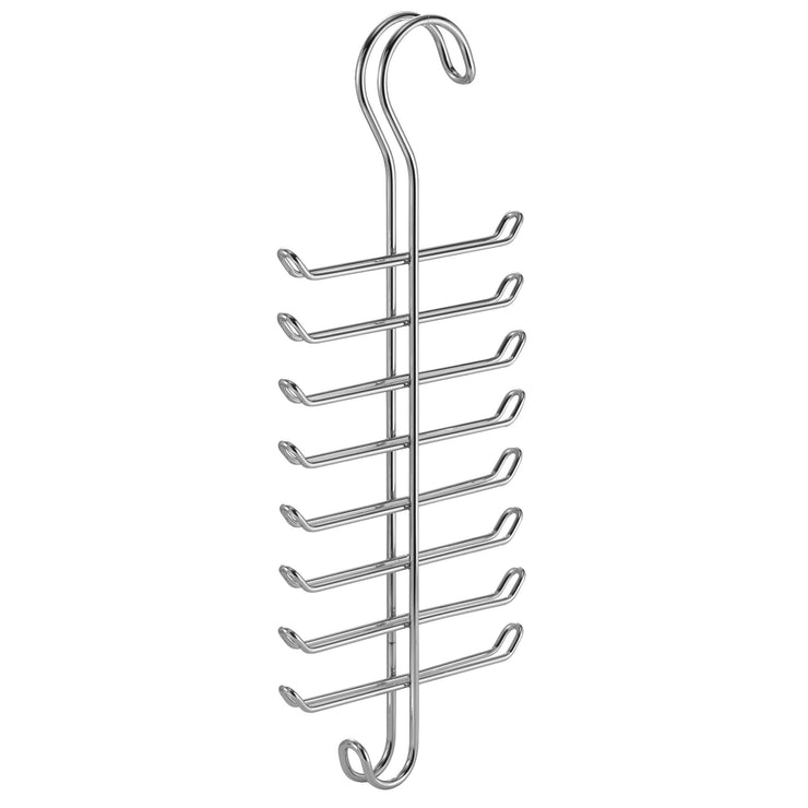 chrome tie organizer belt hanger wardrobe closet storage interdesign idesign now and zen
