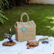 Kauna Seagrass Picnic Basket - Large (42 x 24 x 38 cm)