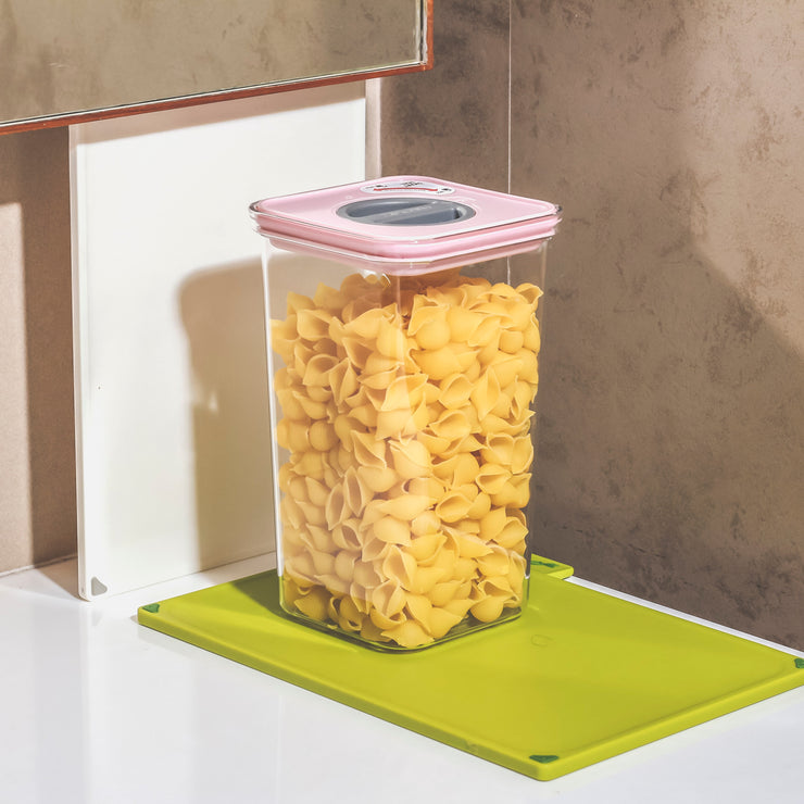 Smart Seal Stackable Kitchen Storage Container 2.1 Litre Twist Lock Pink Lid Now & Zen