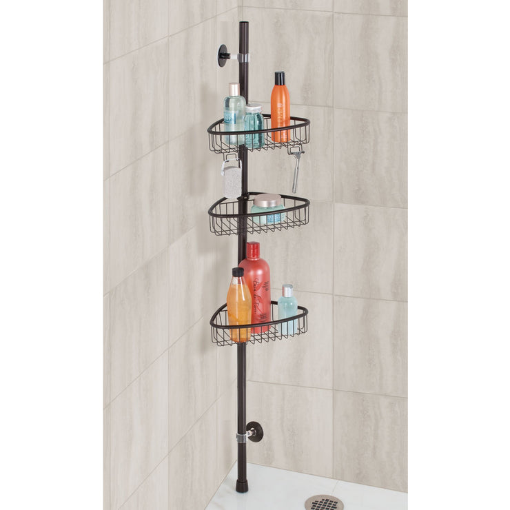 shower caddy organize bathroom accessories shelf adhesive interdesign idesign Now and Zen
