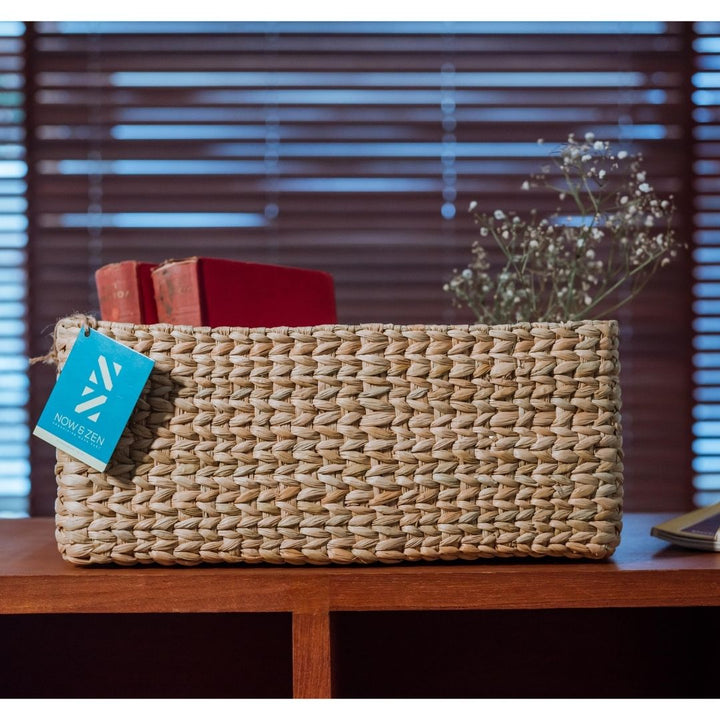 Kauna Seagrass Utility Tote Basket - Rectangle / Medium (36 x 23 x 15 cm)