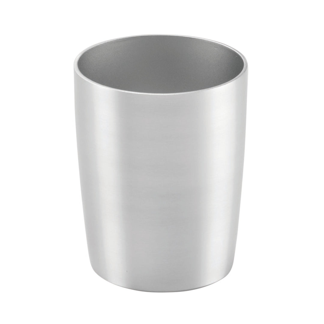 tumbler bathroom vanity cosmetic organizer aluminium metal rust proof tumbler interdesign idesign now and zen