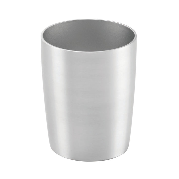 tumbler bathroom vanity cosmetic organizer aluminium metal rust proof tumbler interdesign idesign now and zen