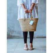 Kauna Seagrass Shopping Bag - Oval / Medium (38 x 16 x 28 cm)