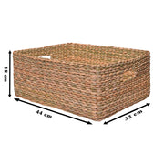 Kauna Seagrass Tote Basket - Rectangle / Large (44 x 32 x 18 cm)