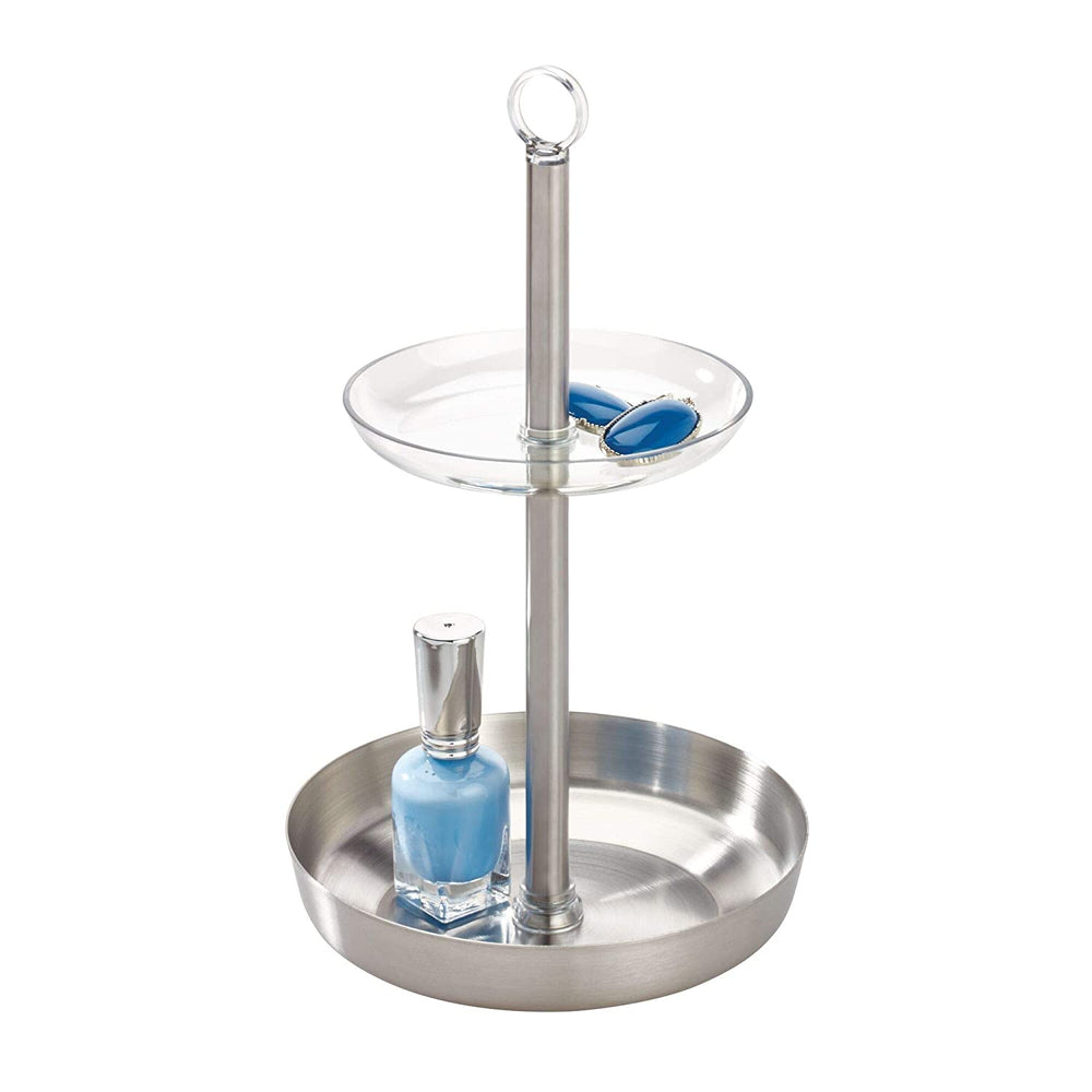 vanity holder tray cosmetic organizer bathroom countertop table holder interdesign idesign now and zen