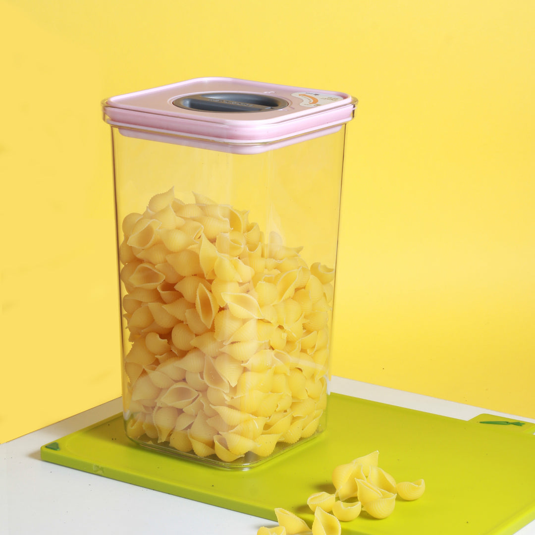 Smart Seal Stackable Kitchen Storage Container 2.1 Litre Twist Lock Pink Lid Now & Zen