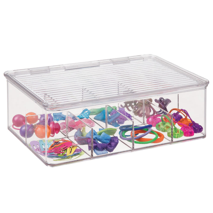 Tea bag packet storage box organizer with lid plastic BPA free Interdesign iDesign Now and Zen