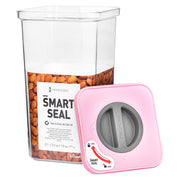 Smart Seal Stackable Kitchen Storage Container 2.1 Litre Twist Lock Pink Lid Now & Zen