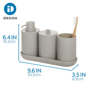 iDesign Bathroom Accessories 4-Piece Set 3