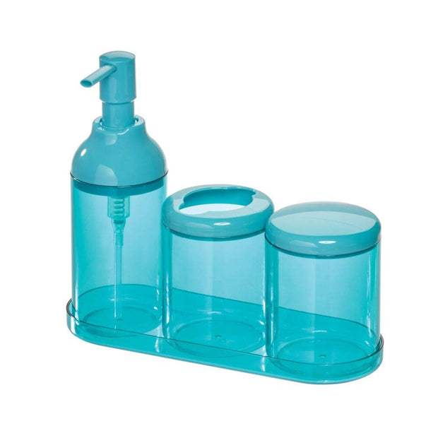iDesign Plastic Bath Accessories Set 3