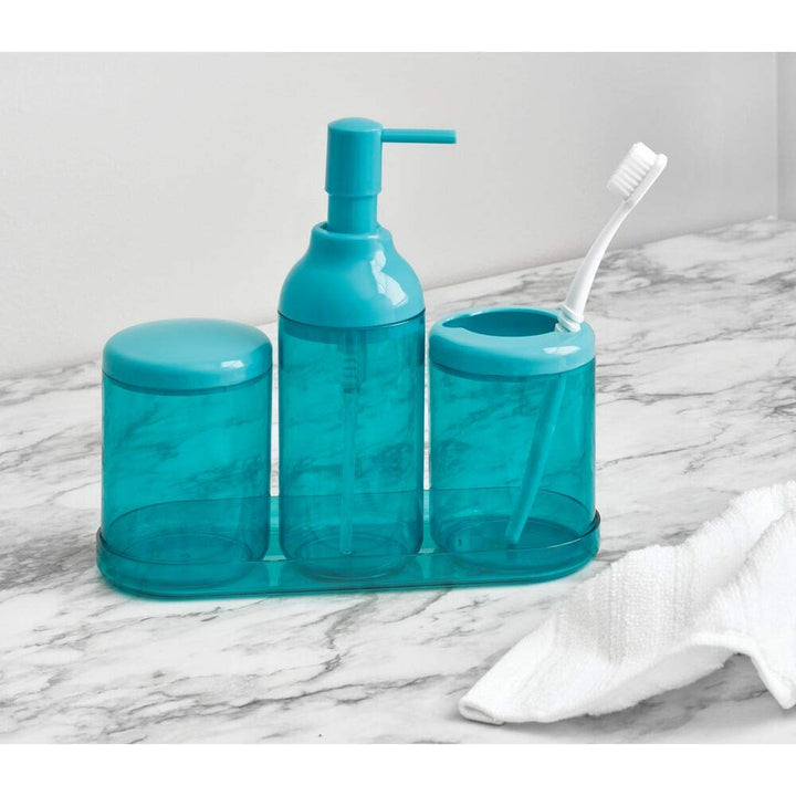 iDesign Plastic Bath Accessories Set 4