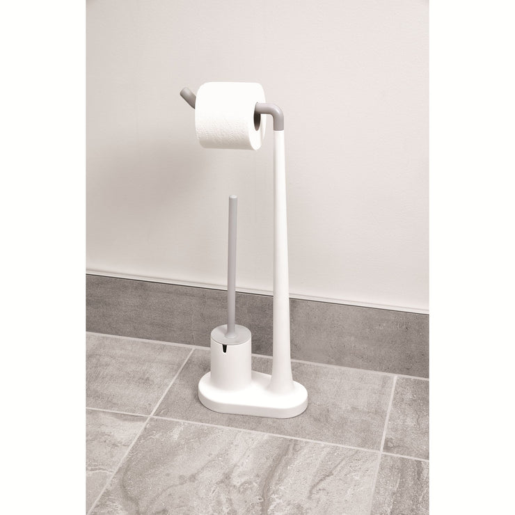iDesign Cade Plastic Toilet Paper Stand and Bowl Brush