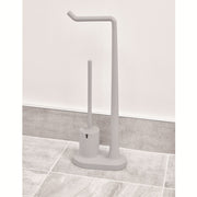iDesign Plastic Toilet Paper Stand and Bowl Brush Gray 2