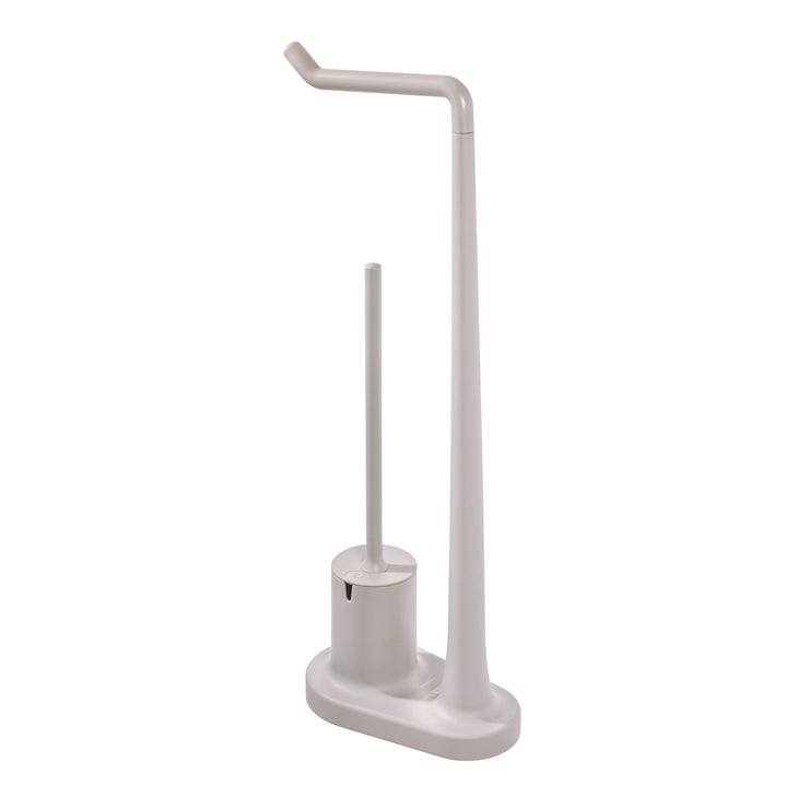 iDesign Plastic Toilet Paper Stand and Bowl Brush Gray 5