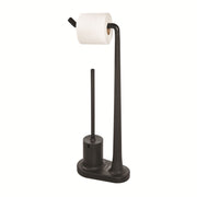 iDesign Plastic Toilet Paper Stand and Bowl Brush - Black 4