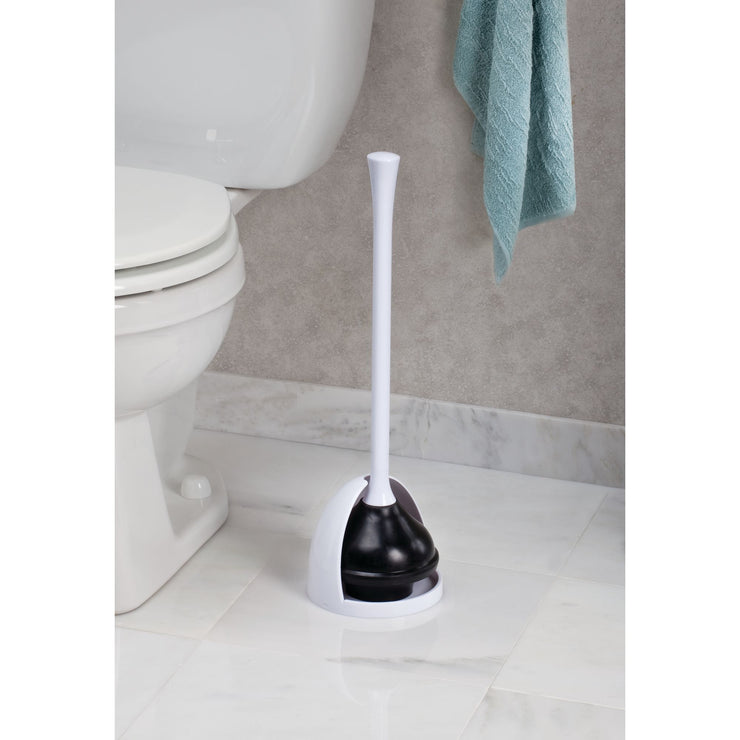 iDesign Una BPA-Free Plastic Toilet Plunger with Holder 1