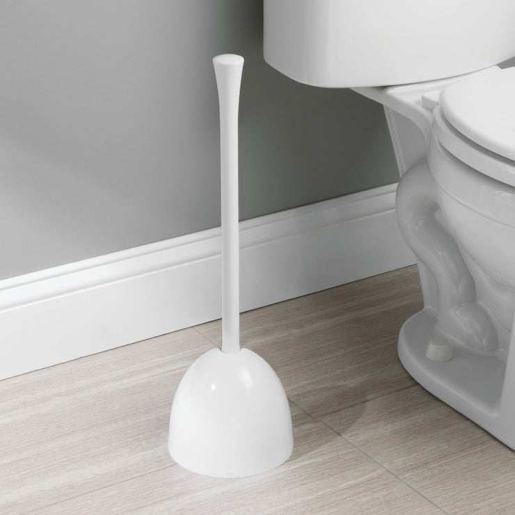 iDesign Una BPA-Free Plastic Toilet Plunger with Holder 4