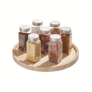 iDesign EcoWood Natural Paulownia Wood 10.5" Turntable Organizer 7