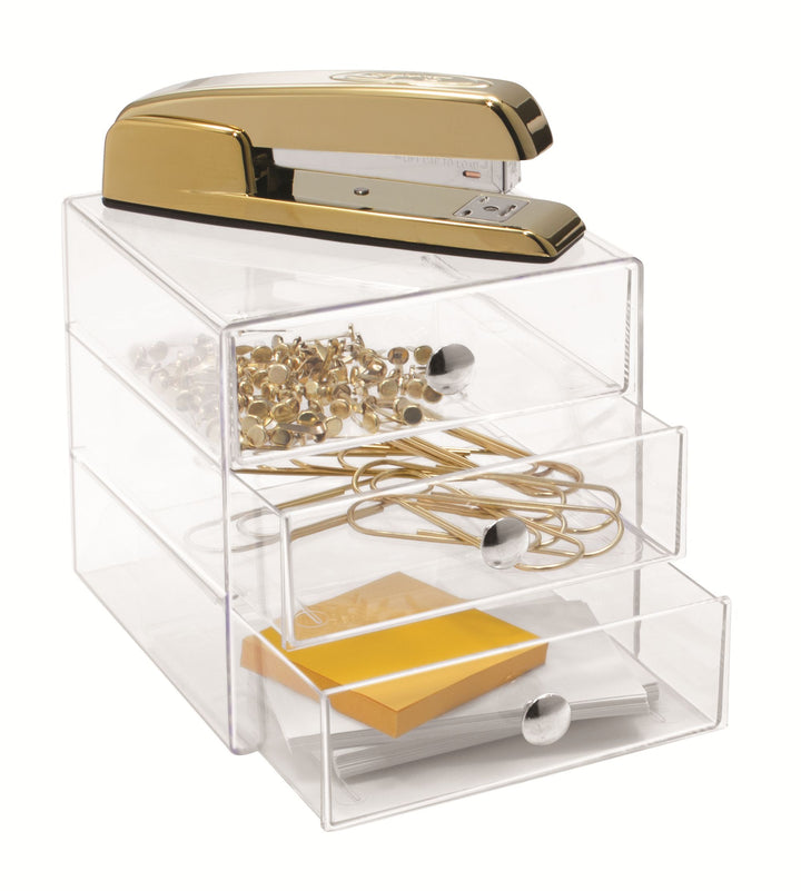 iDesign Plastic 3-Drawer Vanity Organizer  4
