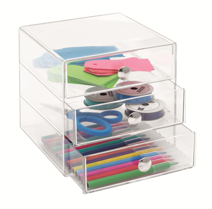 iDesign Plastic 3-Drawer Vanity Organizer  6