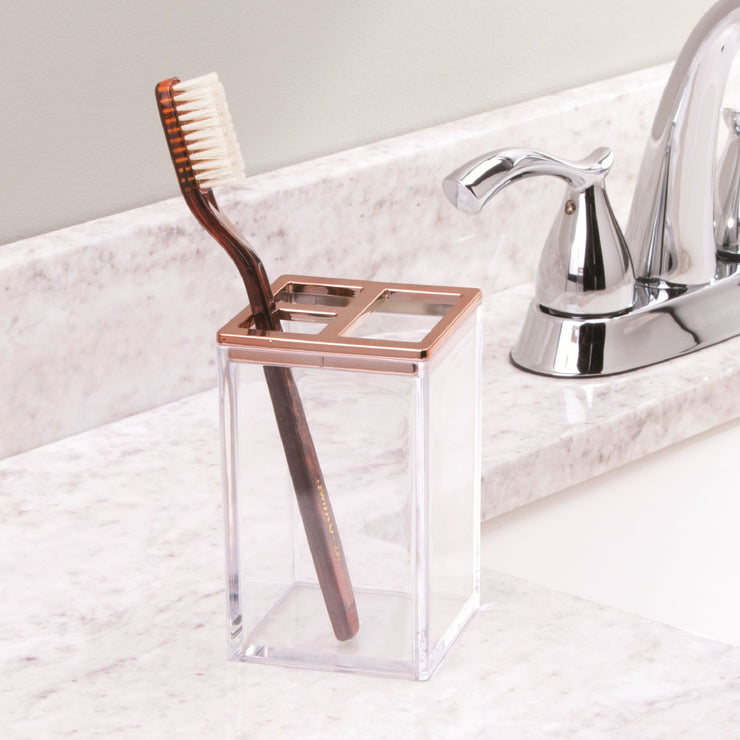 iDesign Clarity Toothbrush Holder Stand 1