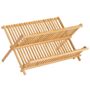 Bamboo Folding Collapsible Dish Drying Rack 3