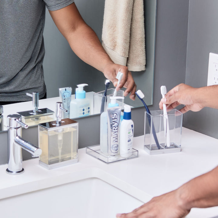 iDesign Clarity 3-Piece Bathroom Accessory Set 10