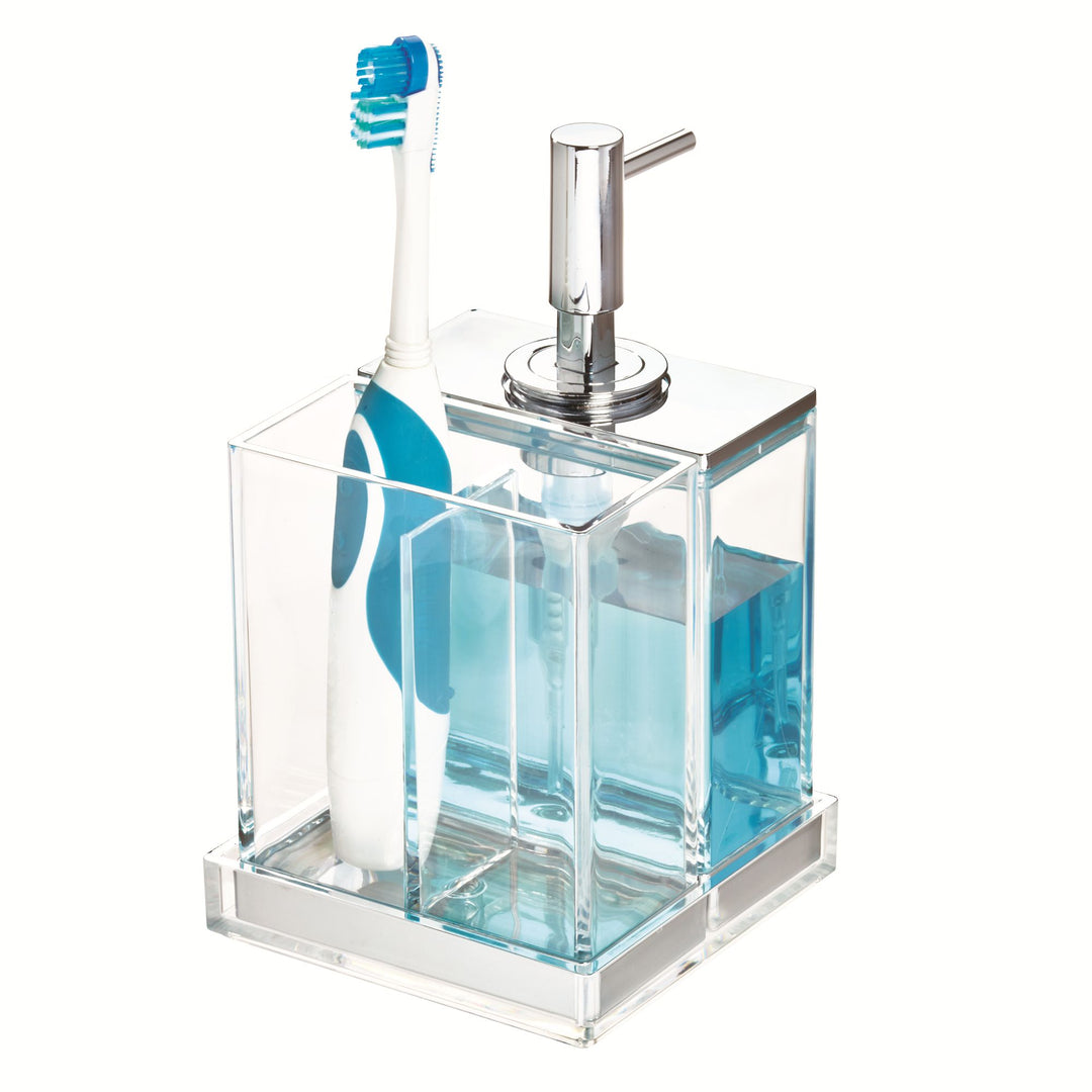 iDesign Clarity 3-Piece Bathroom Accessory Set 7
