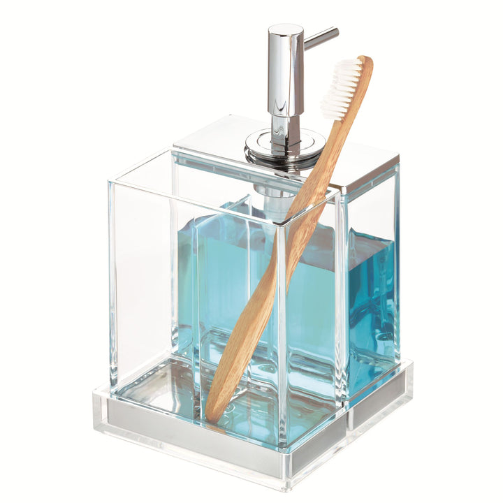 iDesign Clarity 3-Piece Bathroom Accessory Set 9