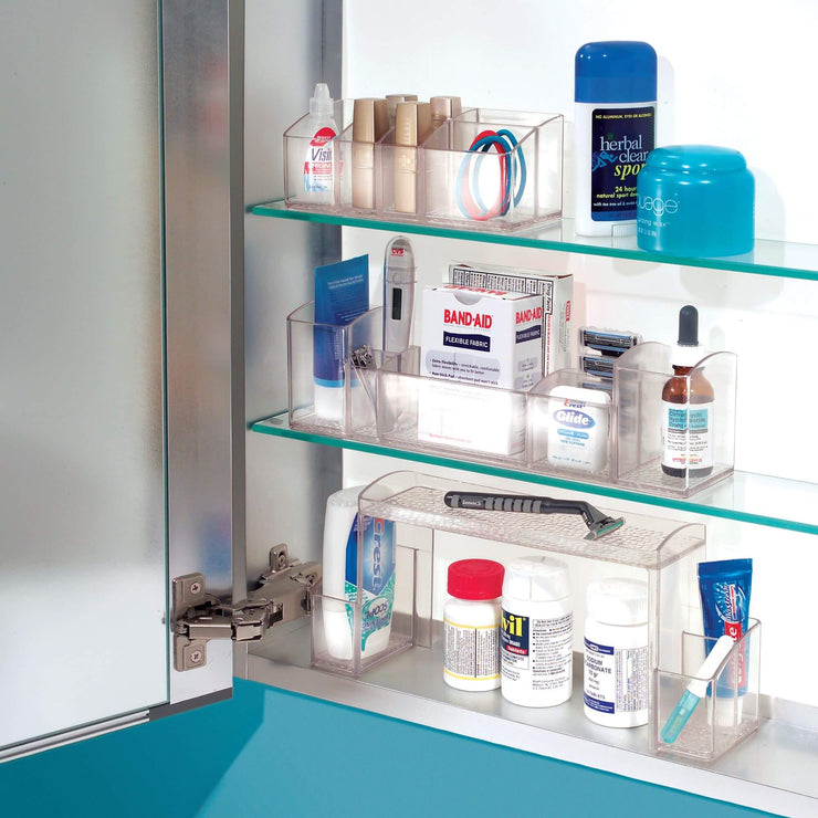 Medicine Drawer Organizer plastic idesign interdesign now and zen holder compact storage vanity make up 